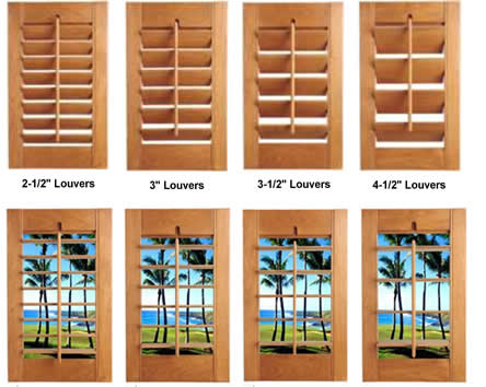 SHUTTERS LOUVER SIZES  -  Shutters, plantation shutters, window shutters, vinyl shutters, Home Improvement, wood shutters, wooden shutters